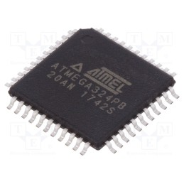 10 pcs : ATMEGA324PB-AN - IC: AVR microcontroller, TQFP44, 1.8÷5.5VDC, Ext.inter: 39, Cmp: 1
