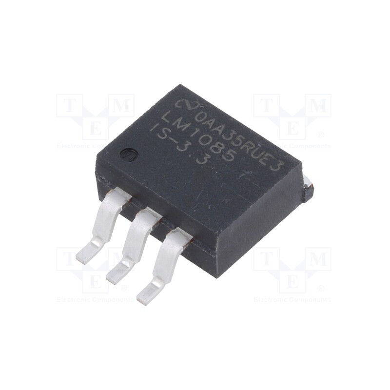 10 pcs : LM1085IS-3.3/NOPB - IC: voltage regulator, LDO,fixed, 3.3V, 3A, TO263-3, SMD, , ±4%