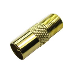 10 pcs - RS PRO Straight RF Adapter Type F Socket to TV RF Aerial Plug