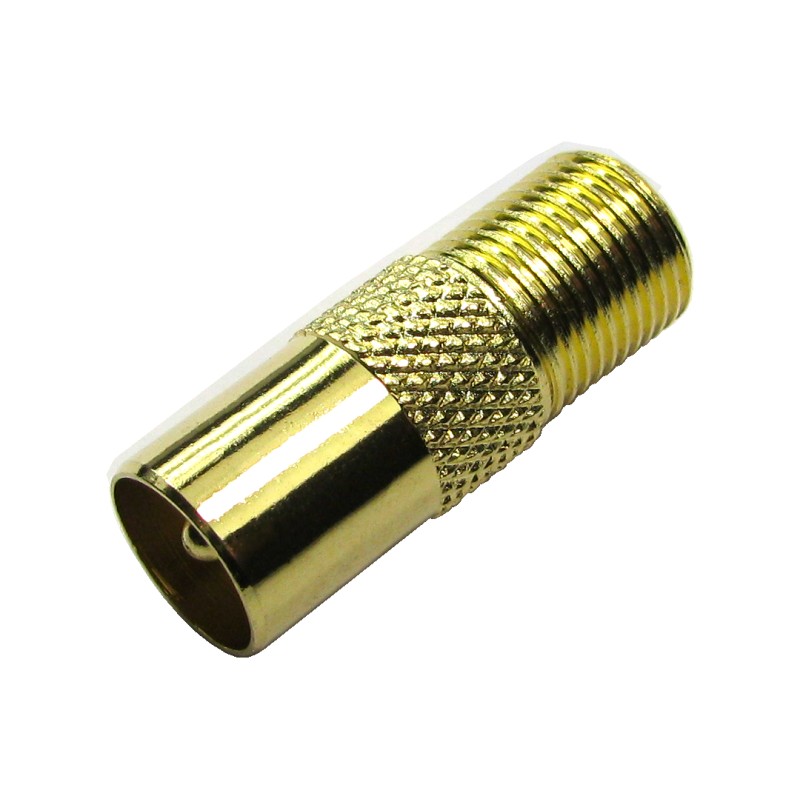 10 pcs - RS PRO Straight RF Adapter Type F Socket to TV RF Aerial Plug