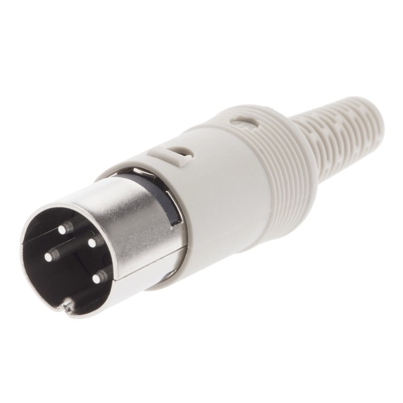 10 pcs - 930015517 MAS 40 Hirschmann, MAS 4 Pole Miniature Din Plug, 4A, 34 V ac/dc IP30, Male, Cable Mount