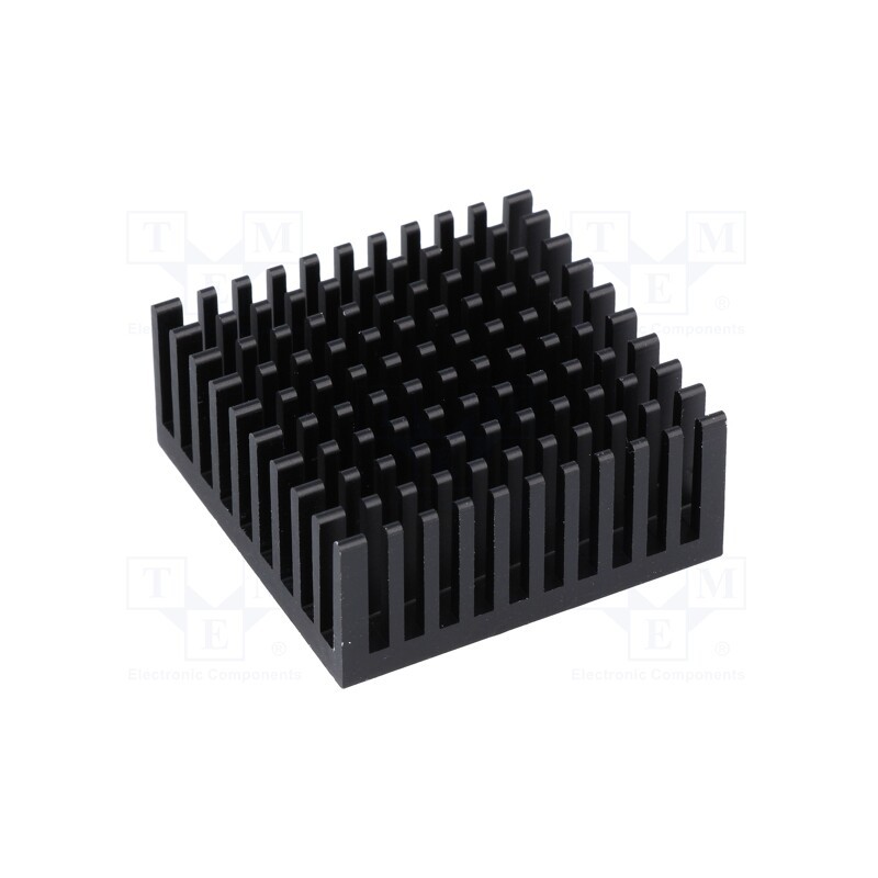 10 pcs : ICKPGA15X15 - Heatsink: extruded, black, L: 37.92mm, W: 38.1mm, H: 16.51mm