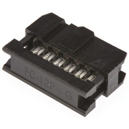 10 pcs - T812112A100CEU Amphenol ICC 12-Way IDC Connector Socket for Cable Mount, 2-Row