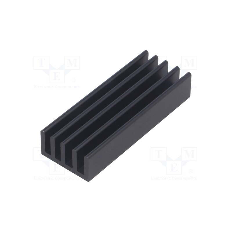 10 pcs : SK 632 50 SA - Heatsink: extruded, grilled, black, L: 50mm, W: 19mm, H: 10mm