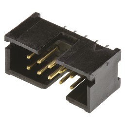 10 pcs - 5103308-1 TE Connectivity AMP-LATCH Series, 2.54mm Pitch, 10 Way 2 Row Shrouded Straight PCB Header, Through Hole