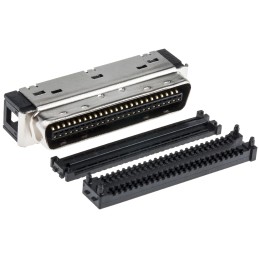 1 pcs - 3M Male 50 Pin Right Angle Cable Mount SCSI Connector 1.27mm Pitch, IDT