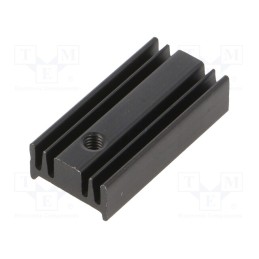 10 pcs : PR5/25/SE - Heatsink: extruded, TO220, black, L: 25mm, W: 12.6mm, H: 6.5mm, 32K/W