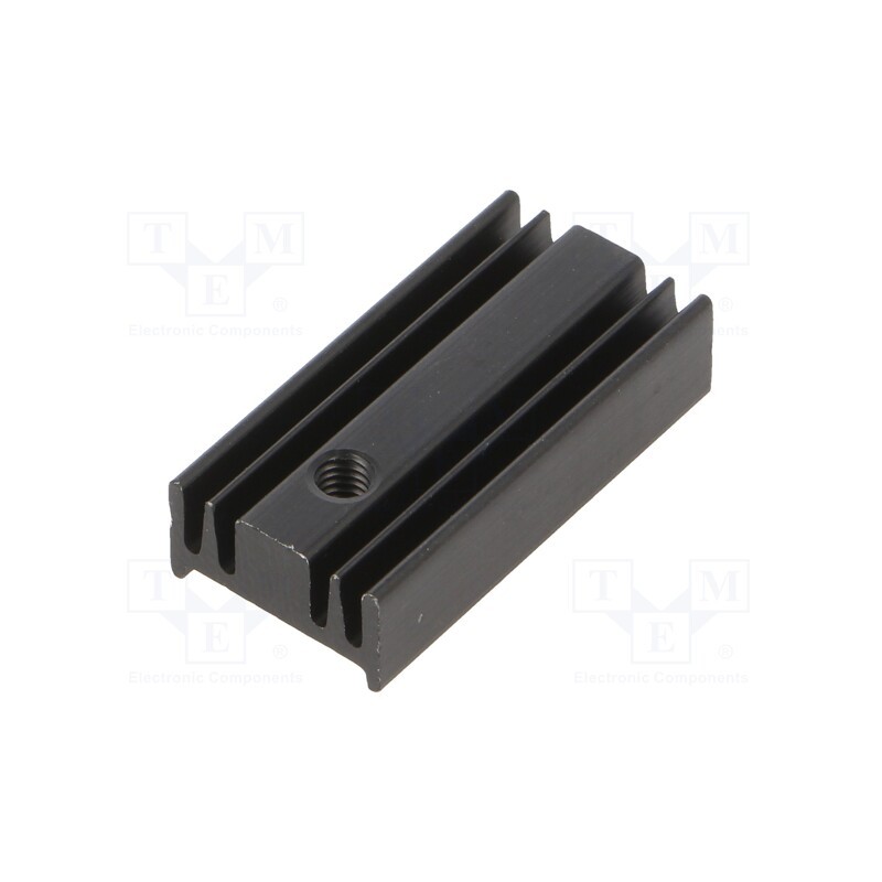10 pcs : PR5/25/SE - Heatsink: extruded, TO220, black, L: 25mm, W: 12.6mm, H: 6.5mm, 32K/W
