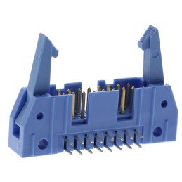 10 pcs - 2-5499141-3 TE Connectivity AMP-LATCH, 2.54mm Pitch, 16 Way, 2 Row, Right Angle PCB Header, Through Hole