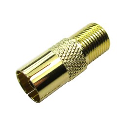 10 pcs - RS PRO Straight RF Adapter Type F Socket to TV RF Aerial Socket