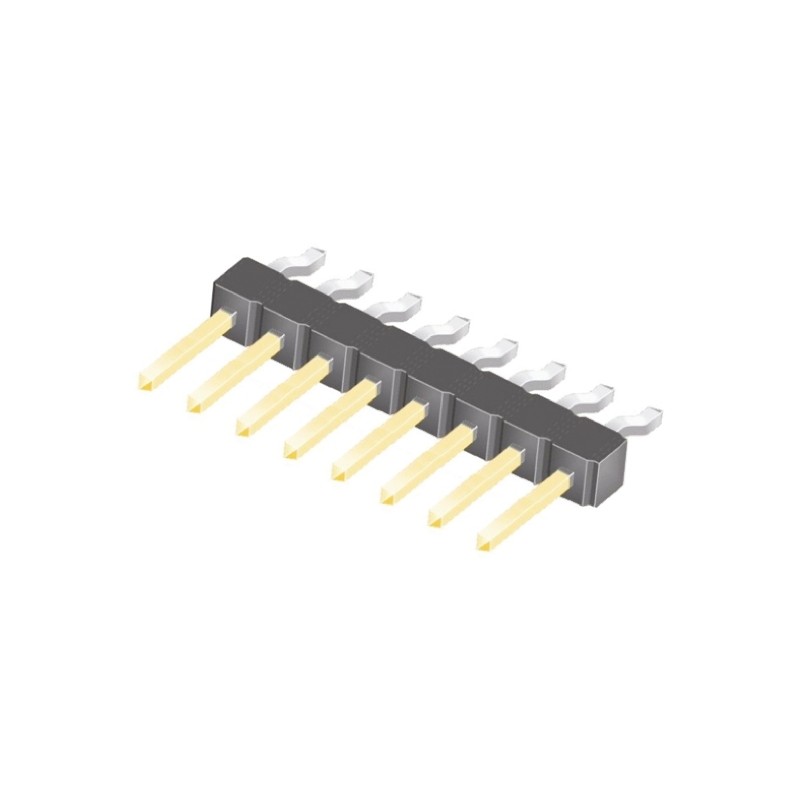 10 pcs - TSM-108-02-L-SH Samtec TSM Series Right Angle Surface Mount Pin Header, 8 Contact(s), 2.54mm Pitch, 1 Row(s), Unshroude