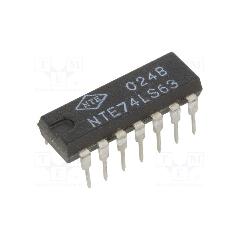 10 pcs : NTE74LS63 - IC: digital, buffer,non-inverting, Ch: 6, TTL, THT, DIP14