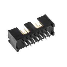 10 pcs - 5103308-2 TE Connectivity AMP-LATCH Series, 2.54mm Pitch, 14 Way 2 Row Shrouded Straight PCB Header, Through Hole