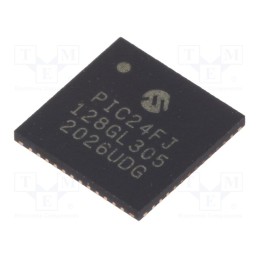 10 pcs : PIC24FJ128GL305-I/M4 - IC: PIC microcontroller, 128kB, 32MHz, SMD, UQFN48, PIC24, 8kBSRAM