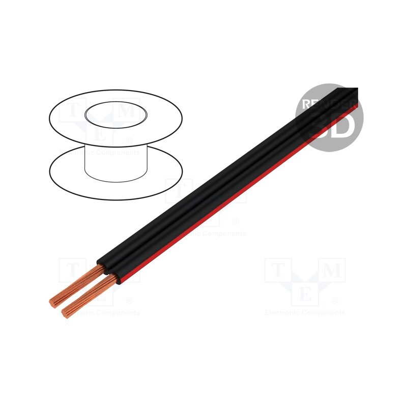 20 m : 40025 - Wire: loudspeaker cable, HELUSOUND®, 2x1.5mm2, stranded, Cu, PVC