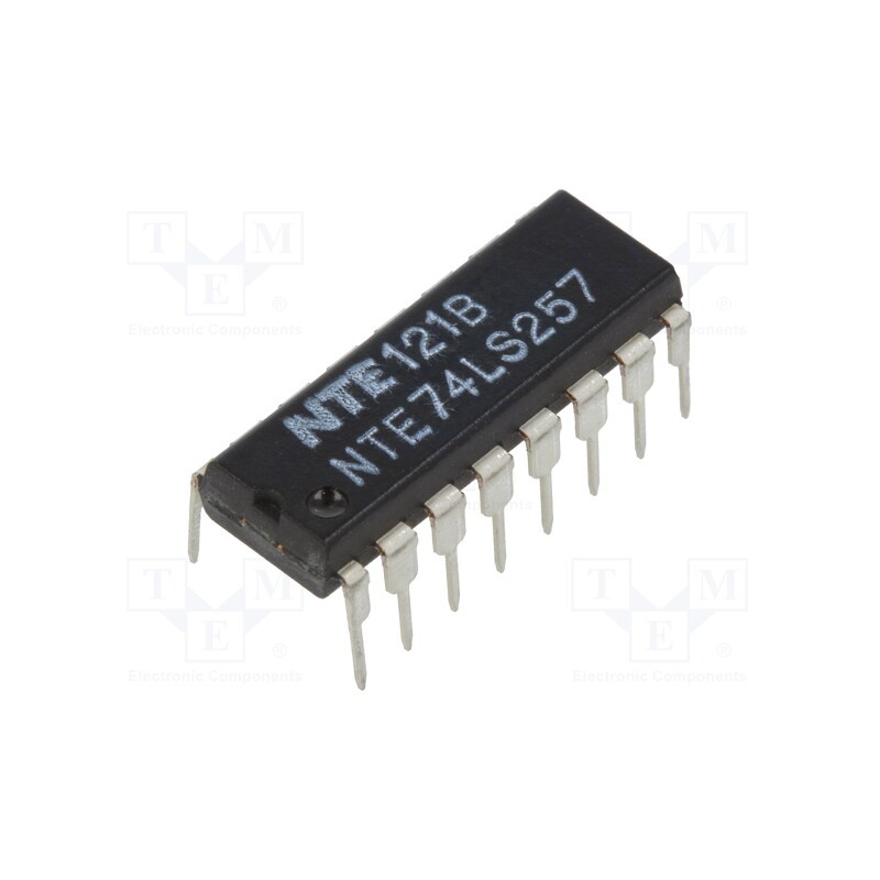 10 pcs : NTE74LS257 - IC: digital, 2 to 1 line,multiplexer,data selector, Ch: 4, DIP16