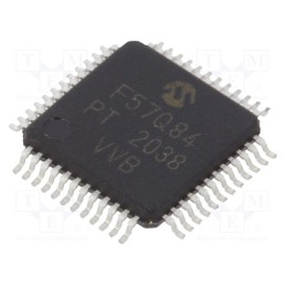 10 pcs : PIC18F57Q84-I/PT - IC: PIC microcontroller, 128kB, 64MHz, CAN,I2C,LIN,SPI,UART, SMD