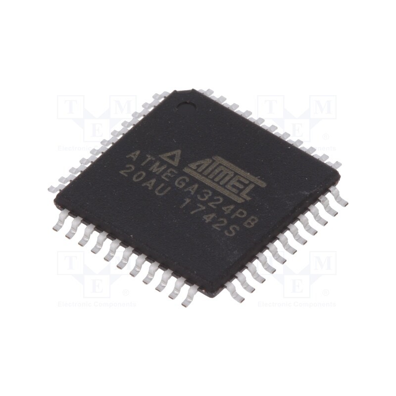 10 pcs : ATMEGA324PB-AU - IC: AVR microcontroller, TQFP44, 1.8÷5.5VDC, Ext.inter: 39, Cmp: 1