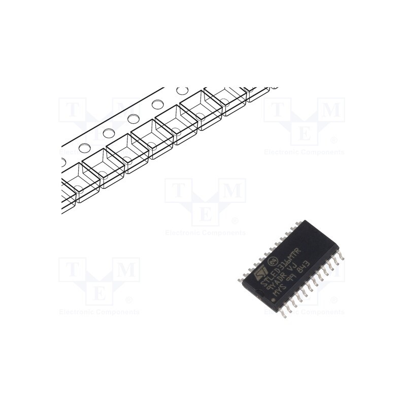10 pcs : STLED316SMTR - IC: driver, LED driver, SO24, 4.5÷5.5V