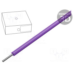 20 m : 46407 - Wire, SiD, 1x0.75mm2, solid, Cu, silicone, violet, -60÷180°C, 100m