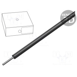 20 m : 46501 - Wire, SiD, 1x1mm2, solid, Cu, silicone, black, -60÷180°C, 300V,500V