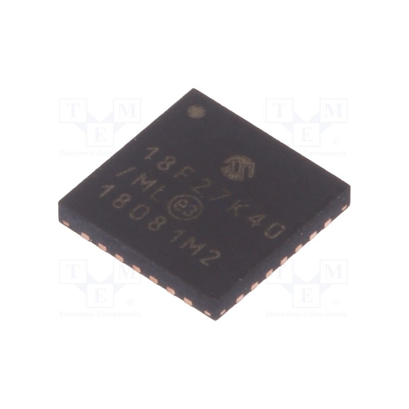 10 pcs : PIC18F27K40-I/ML - IC: PIC microcontroller, 128kB, 64MHz, I2C x2,LIN,SPI x2,UART x2
