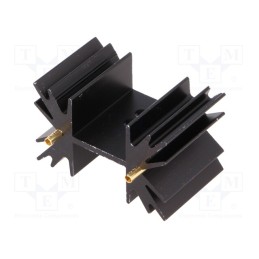 10 pcs : SK129-25STS - Heatsink: extruded, SOT32,TO220,TO3P, black, L: 25.4mm, 7.8K/W