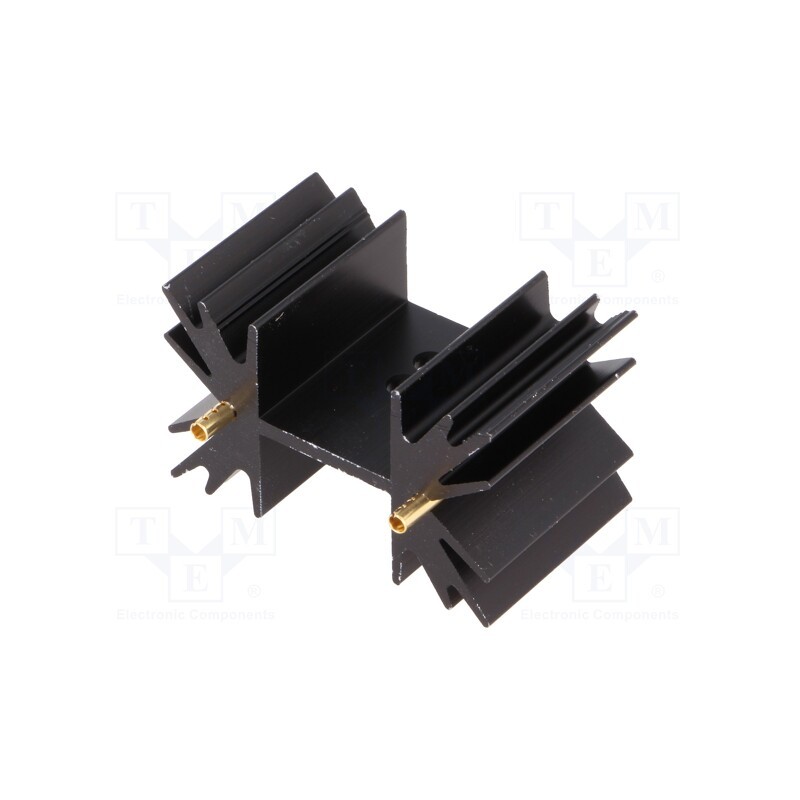 10 pcs : SK129-25STS - Heatsink: extruded, SOT32,TO220,TO3P, black, L: 25.4mm, 7.8K/W