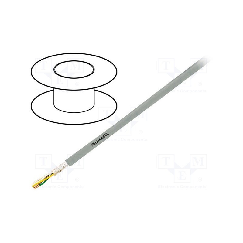20 m : 49573 - Wire: control cable, SUPERTRONIC®-PVC, 3x0.34mm2, PVC, grey, Cu