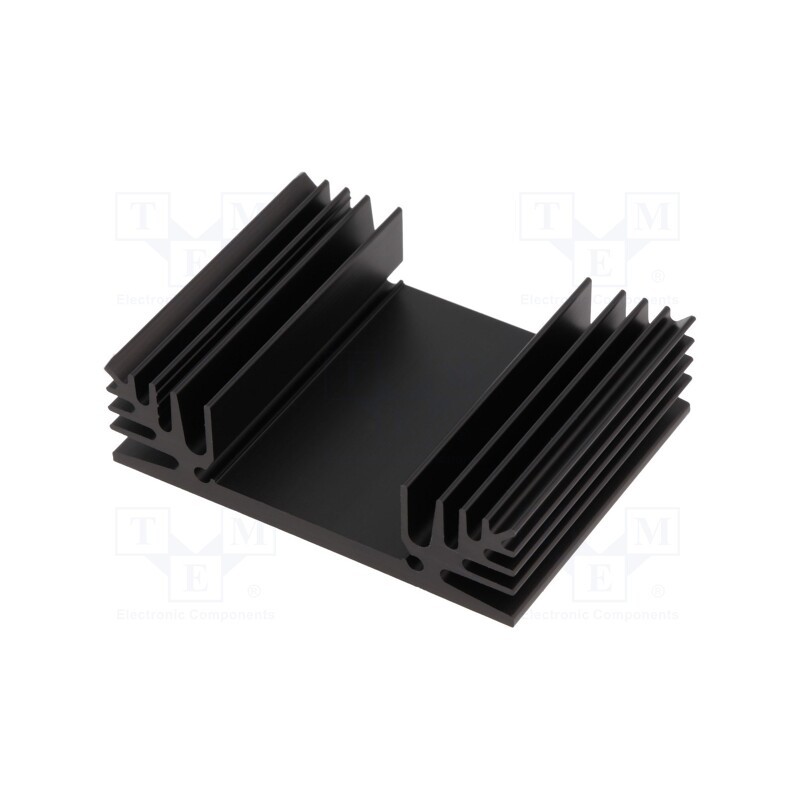 10 pcs : SK 185 50 SA - Heatsink: extruded, TO3, black, L: 50mm, W: 65mm, H: 18mm, 4.9K/W