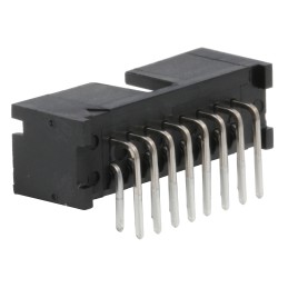 10 pcs - 5103310-3 TE Connectivity AMP-LATCH Series, 2.54mm Pitch, 16 Way 2 Row Shrouded Right Angle PCB Header, Through Hole