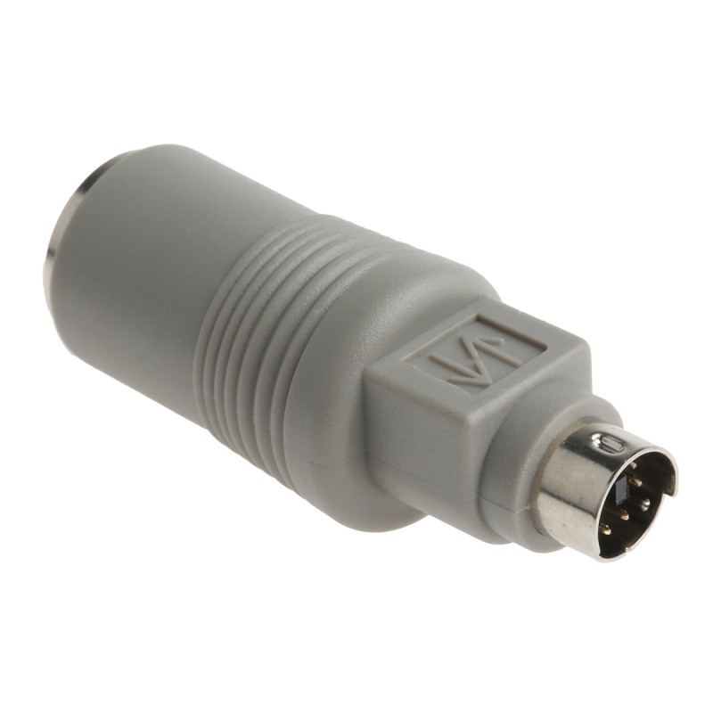 10 pcs - RS PRO 49.5mm Male 6 Pin Mini DIN to Female 5 Pin DIN Grey KVM Mixed Cable Assembly