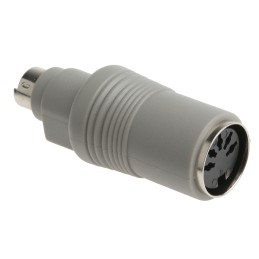 10 pcs - RS PRO 49.5mm Male 6 Pin Mini DIN to Female 5 Pin DIN Grey KVM Mixed Cable Assembly