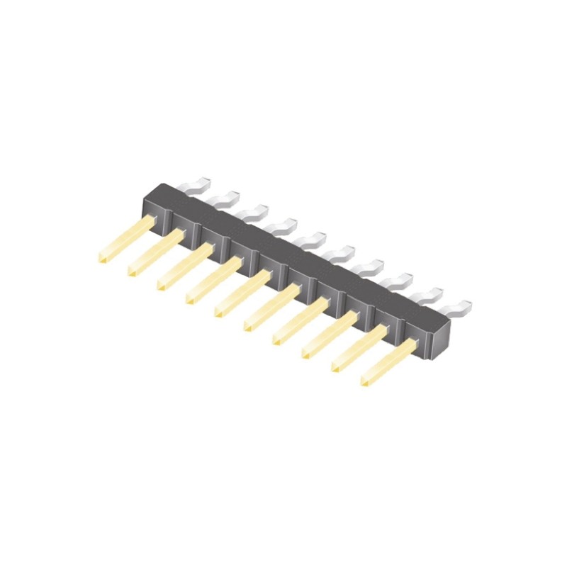 10 pcs - TSM-110-02-L-SH Samtec TSM Series Right Angle Surface Mount Pin Header, 10 Contact(s), 2.54mm Pitch, 1 Row(s), Unshroud