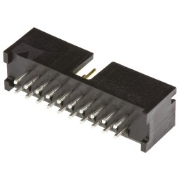 10 pcs - 5103308-5 TE Connectivity AMP-LATCH Series, 2.54mm Pitch, 20 Way 2 Row Shrouded Straight PCB Header, Through Hole