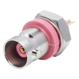 1 pcs - Telegartner, jack Panel Mount BNC Connector, 50Ω, Solder Termination, Straight Body