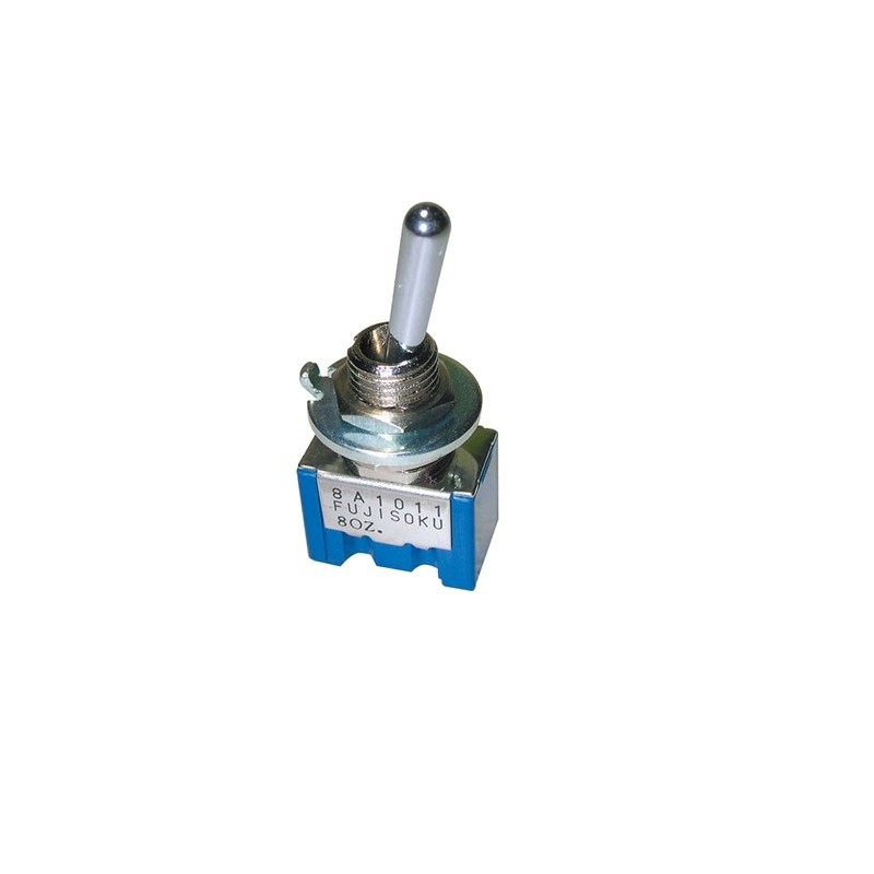 1 pcs - NIDEC COPAL ELECTRONICS GMBH Toggle Switch, PCB Mount, (On)-Off-(On), DPDT, PC Straight Terminal