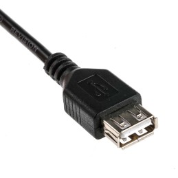 10 pcs - RS PRO USB 2.0 Cable, Male USB A to Female USB A Cable, 250mm