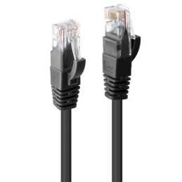 10 pcs - 48077 Lindy Electronics Cat6 Male RJ45 to Male RJ45 Ethernet Cable, U/UTP, Black PVC Sheath, 1m