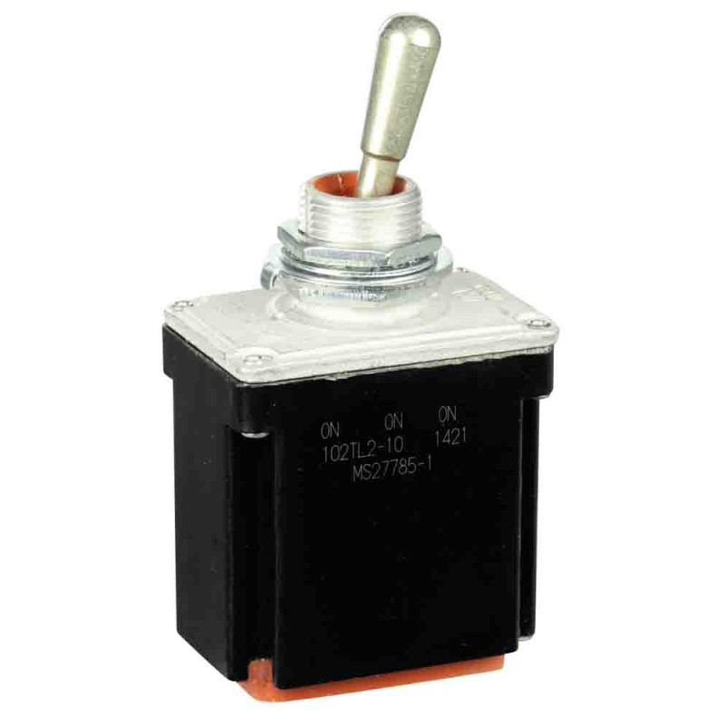 1 pcs - Honeywell Toggle Switch, Bushing Mount, On-On-On, DPDT, Wire Lead Terminal