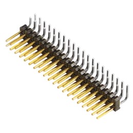 10 pcs - TSW-120-08-L-D-RA Samtec TSW Series Right Angle Through Hole Pin Header, 40 Contact(s), 2.54mm Pitch, 2 Row(s), Unshrou