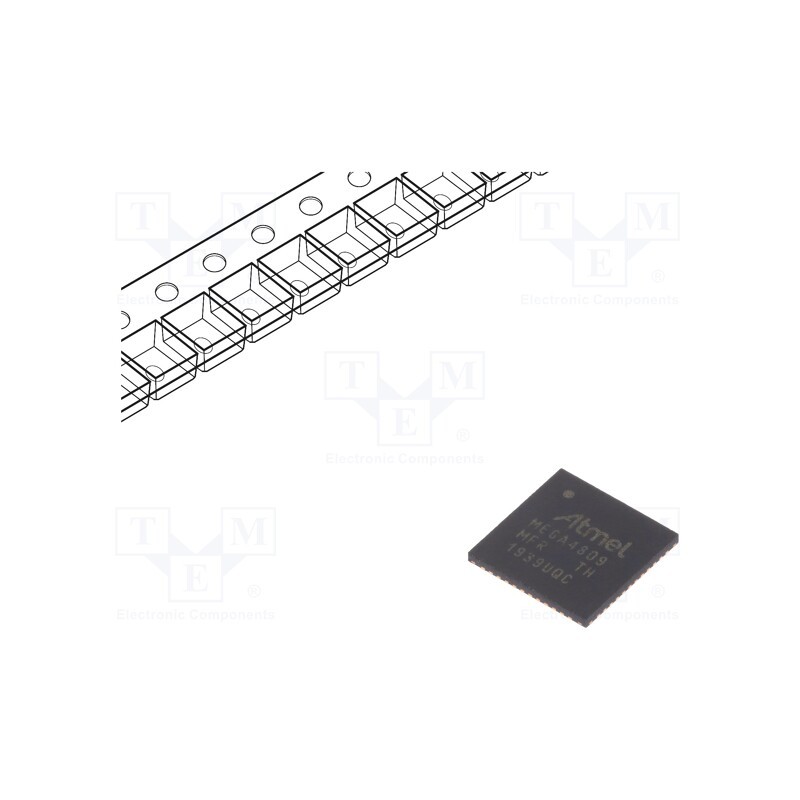 10 pcs : ATMEGA4809-MFR - IC: AVR microcontroller, UQFN48, 256BEEPROM,4kBSRAM,48kBFLASH