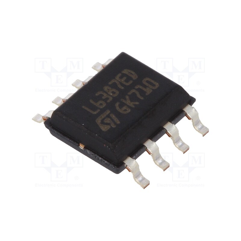 10 pcs : L6387ED - IC: driver, push-pull, SO8, 400mA, 580V, Ch: 2, 400kHz, Usup: 17V