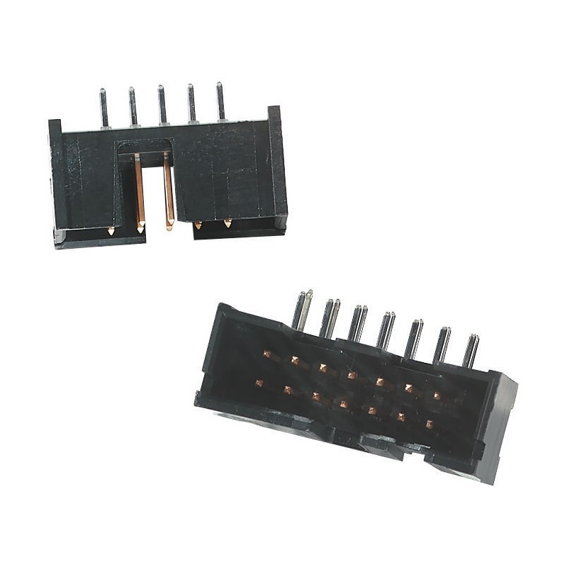 10 pcs - 5103308-8 TE Connectivity AMP-LATCH Series, 2.54mm Pitch, 40 Way 2 Row Shrouded Straight PCB Header, Through Hole