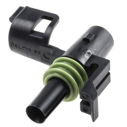 10 pcs - 12015791 Delphi, Weather-Pack Automotive Connector Socket 1 Way, Crimp Termination