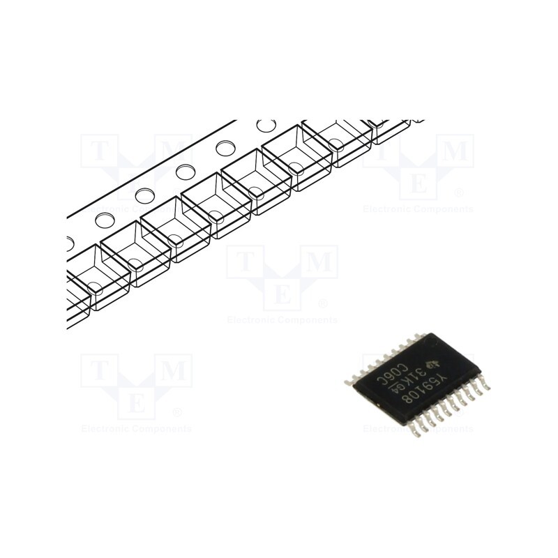 10 pcs : TLC59108IPWR - IC: driver, LED driver, TSSOP20, 17V, Ch: 8, 120mA, 1MHz, Usup: 3÷5.5V