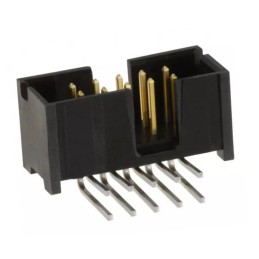 10 pcs - 5103311-2 TE Connectivity AMP-LATCH Series Right Angle Through Hole PCB Header, 14 Contact(s), 2.54mm Pitch, 2 Row(s), 