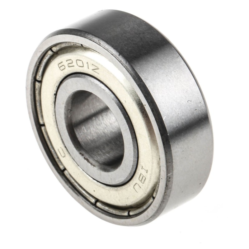 10 pcs - RS PRO 6201-2Z Single Row Deep Groove Ball Bearing- Both Sides Shielded 12mm I.D, 32mm O.D