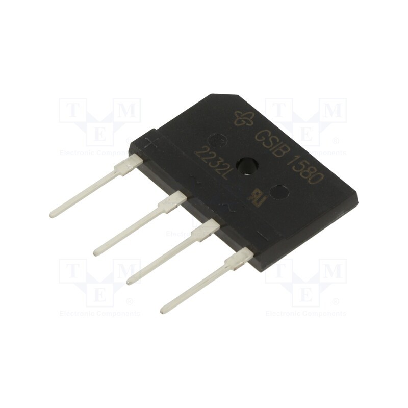 10 pcs : GSIB1580-E3/45 - Bridge rectifier: single-phase, Urmax: 800V, If: 15A, Ifsm: 300A