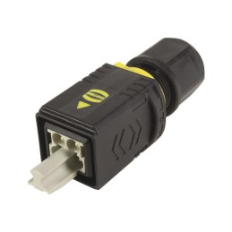 1 pcs - HARTING, HARTING PushPull Power Connector Cable Mount Plug, 4P, Crimp Termination, 12A, 48 V